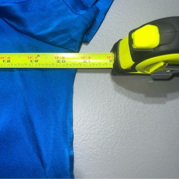 Eileen Fisher Blue Silk Short Sleeve Career Blouse Size Small Coastal Grandma - Picture 9 of 10